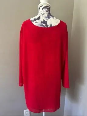 Amanda Collections | Tops | Amanda Collection Vneck Red Longsleeve Top ...